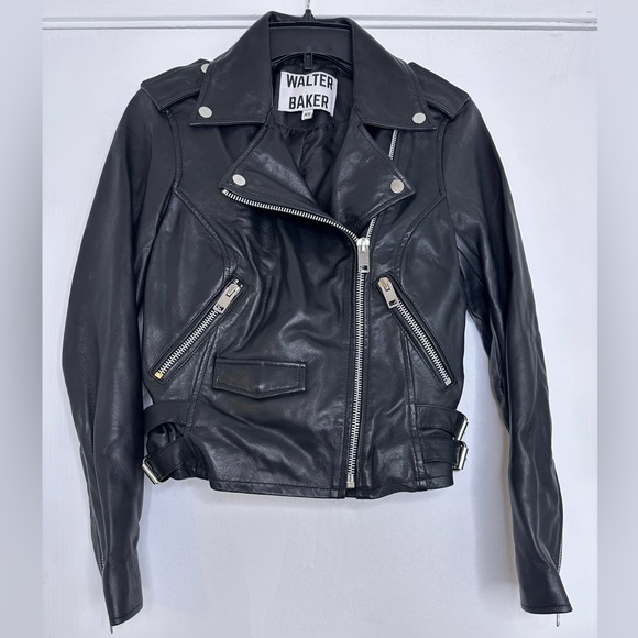 WALTER BAKER Leather Jacket, XS - Picture 4 of 10